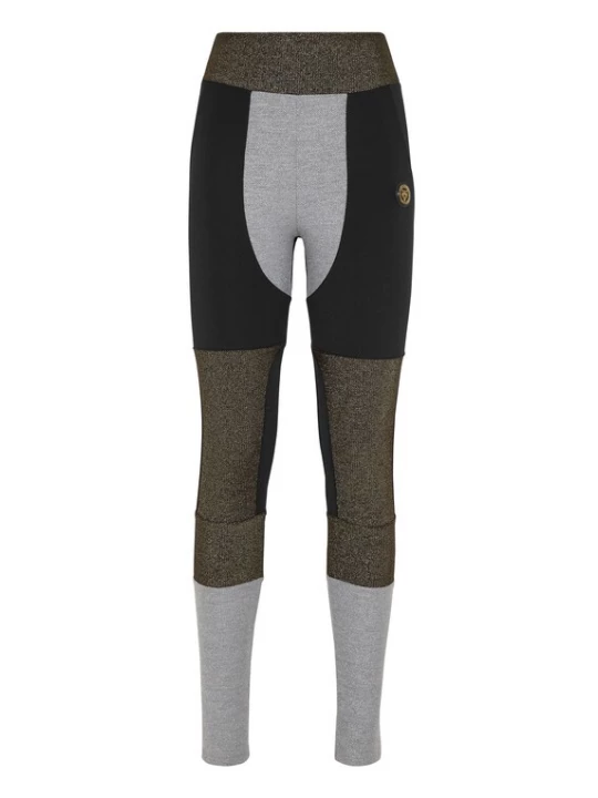 Foto van product Plein Sport Leggings 'Statement' grijs / olijfgroen / zwart