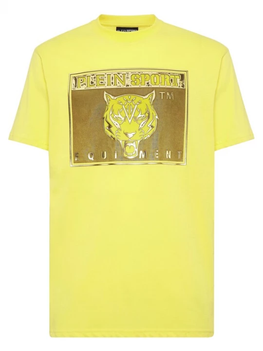 Foto van product Plein Sport Shirt donkerbruin / geel / wit