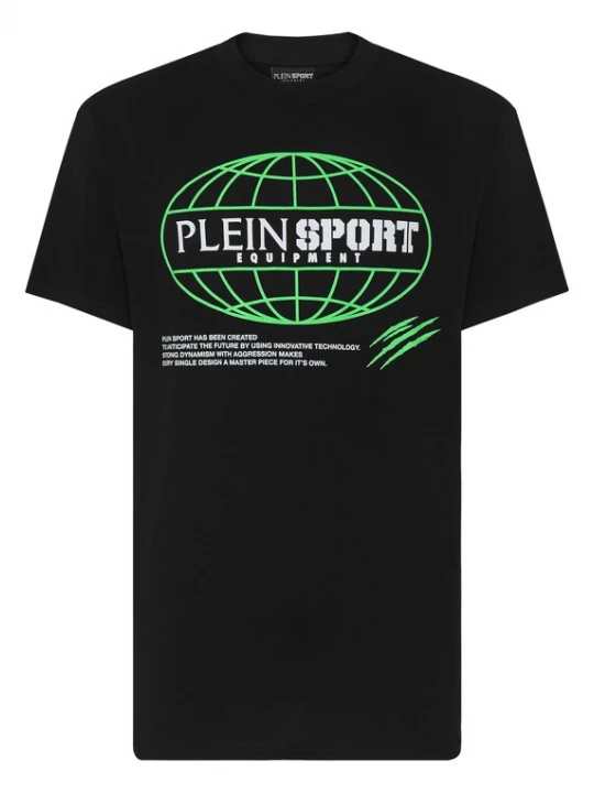 Foto van product Plein Sport Shirt 'Global Express Edition' neongroen / zwart / wit