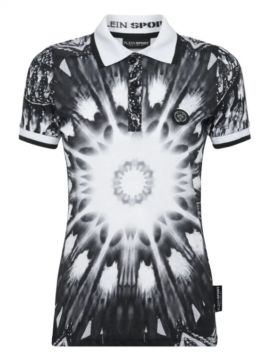 Foto van product Plein Sport Shirt 'Optical Flower' zwart / wit