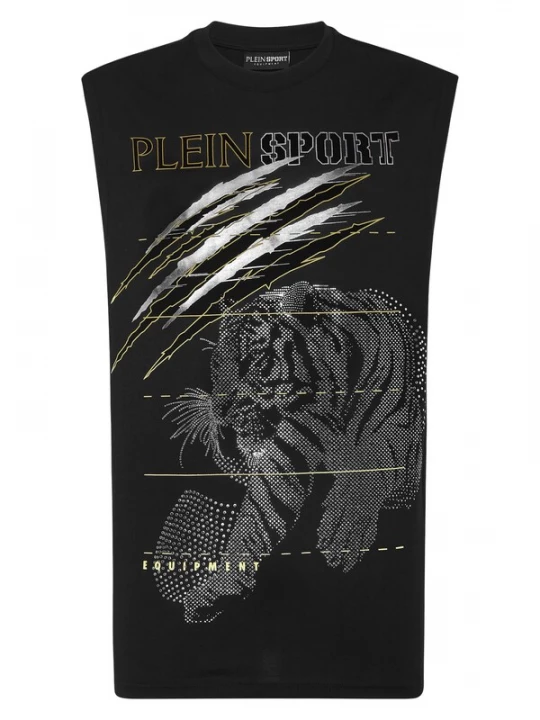 Foto van product Plein Sport Shirt 'Tiger' grijs / zwart / wit