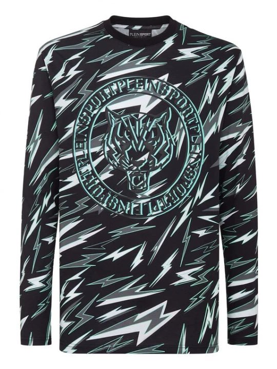 Foto van product Plein Sport Shirt 'Tiger' groen / zwart / wit