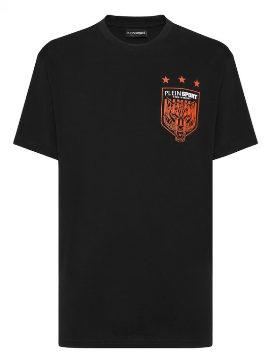 Foto van product Plein Sport Shirt 'Tiger' kastanjebruin / zwart / wit