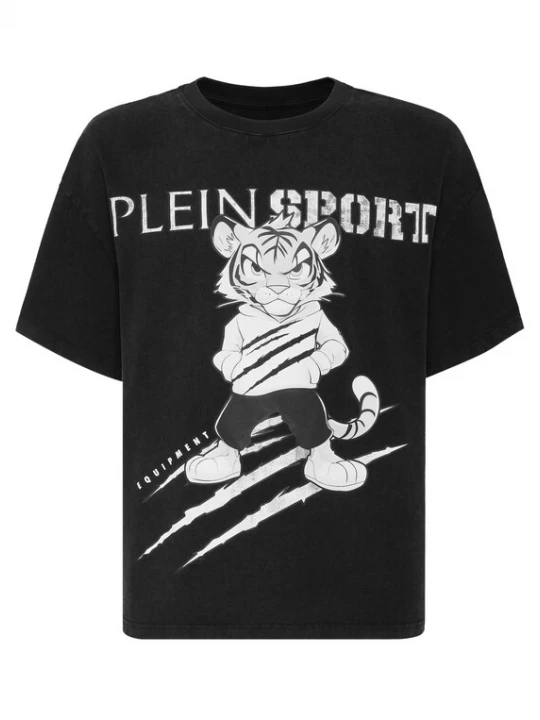 Foto van product Plein Sport Shirt 'Tiger' zwart / wit
