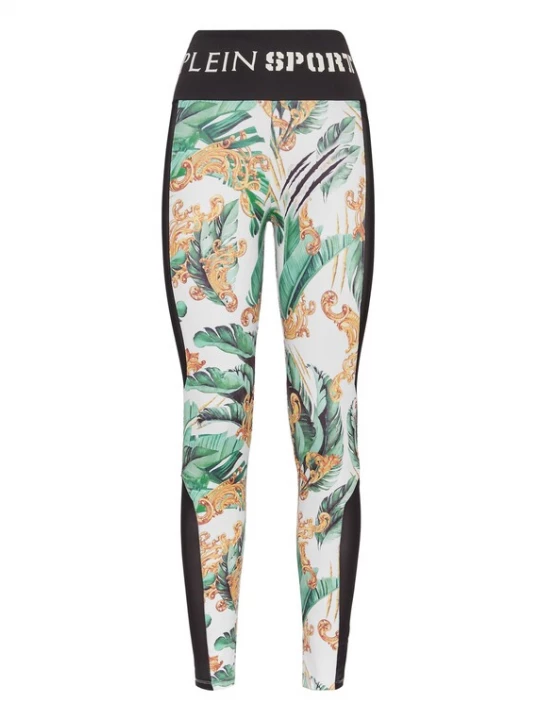 Foto van product Plein Sport Sportbroek geel / zwart / wit