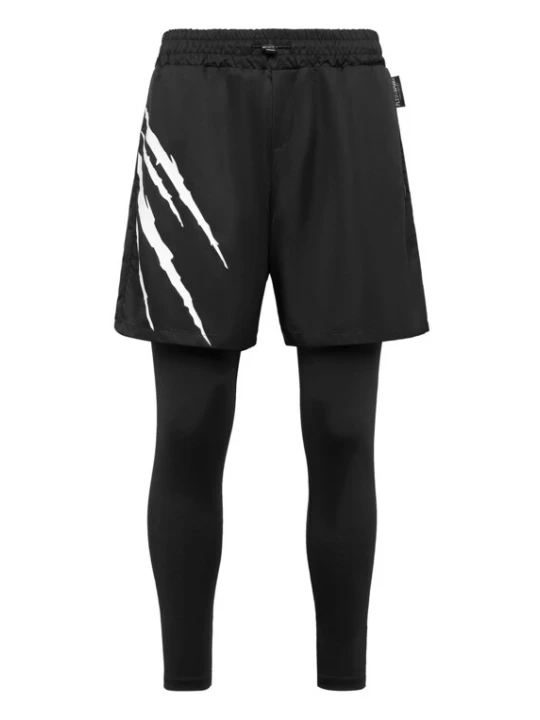 Foto van product Plein Sport Sportbroek zwart / wit