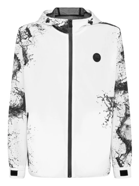 Foto van product Plein Sport Sportjas 'Splash' zwart / wit