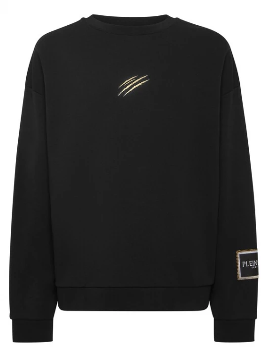 Foto van product Plein Sport Sweatshirt goudgeel / zwart / wit