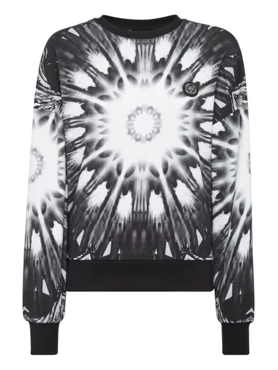 Foto van product Plein Sport Sweatshirt 'Optical Flower' zwart / wit