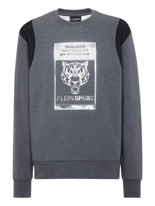 Foto van product Plein Sport Sweatshirt 'Tiger' donkergrijs / zwart / wit