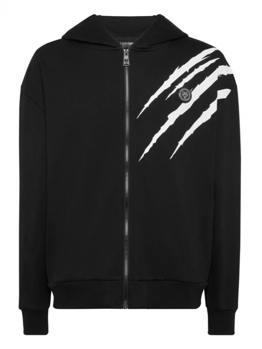 Foto van product Plein Sport Sweatvest 'Scratch' zwart / wit