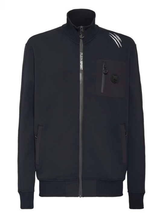 Foto van product Plein Sport Sweatvest 'Scratch' zwart / wolwit