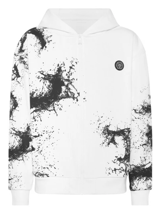 Foto van product Plein Sport Sweatvest 'Splash' zwart / wit