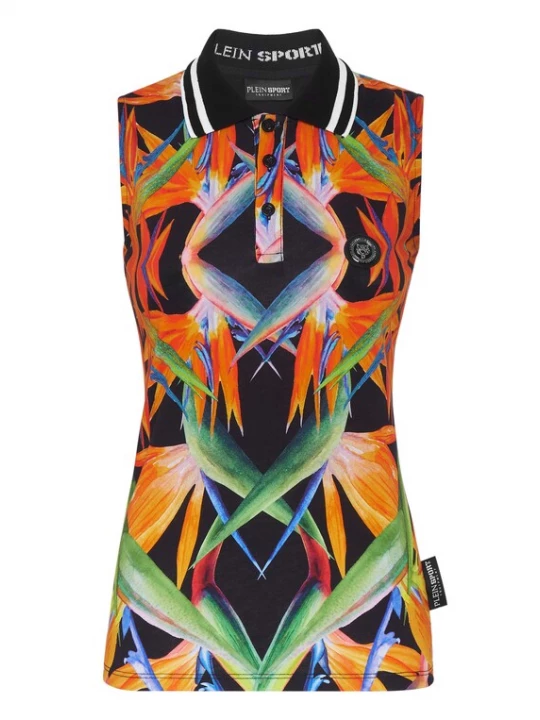 Foto van product Plein Sport Top oranje / knalrood / zwart / wit