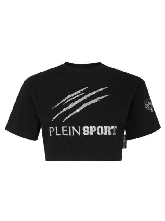Foto van product Plein Sport Top 'Scratch' zwart / zilver