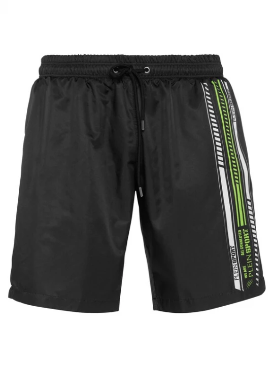 Foto van product Plein Sport Zwemshorts grijs / groen / zwart