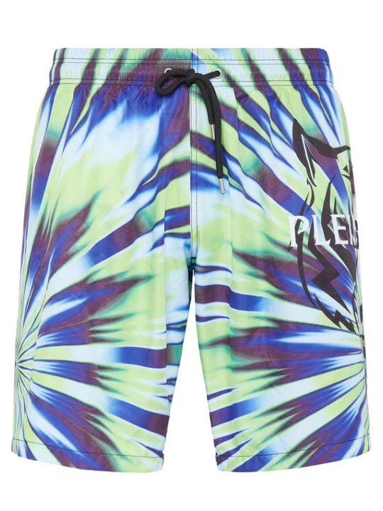 Foto van product Plein Sport Zwemshorts 'Tiger' blauw / lichtblauw / lichtgroen