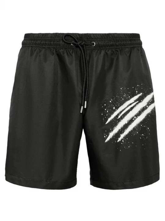 Foto van product Plein Sport Zwemshorts zwart / wit