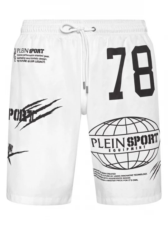 Foto van product Plein Sport Zwemshorts zwart / wit