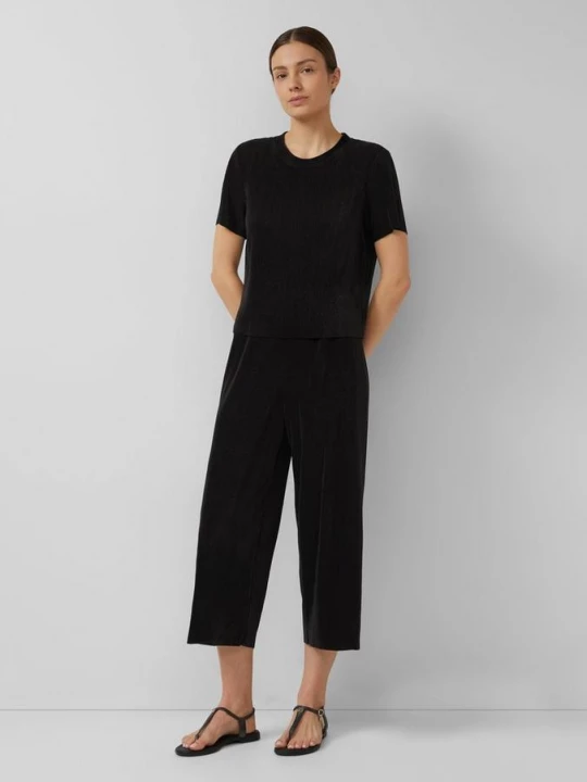 Foto van product Plooi culottes met all-over print s.Oliver zwart