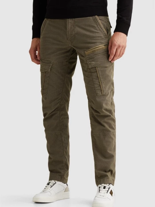 Foto van product PME Legend Broek 'Nordrop relaxed fit cargo pants with allover print' donkerbeige