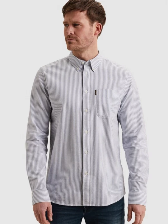 Foto van product PME Legend Overhemd 'Oxford shirt with yarn-dyed stripe pattern' blauw