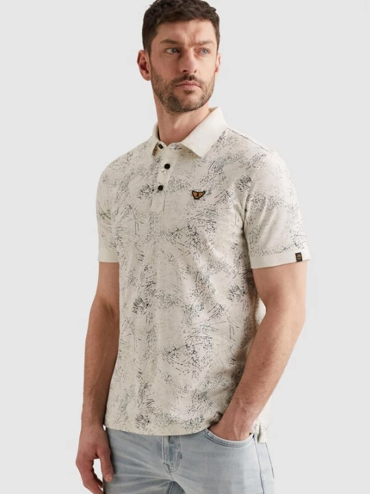Foto van product PME Legend Shirt 'Polo shirt in jersey with allover print' wit