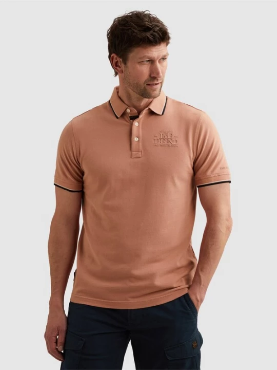 Foto van product PME Legend Shirt 'Polo shirt in piqué with artwork' pink