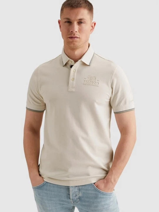 Foto van product PME Legend Shirt 'Polo shirt in piqué with artwork' wit