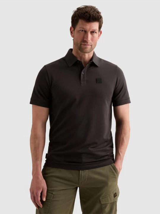 Foto van product PME Legend Shirt 'Polo shirt in piqué with stretch and flight pocket' donkergrijs