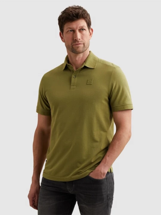 Foto van product PME Legend Shirt 'Polo shirt in piqué with stretch and flight pocket' lichtgroen