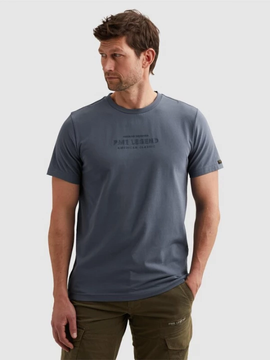 Foto van product PME Legend Shirt 'T-shirt in a cotton blend with artwork' blauw
