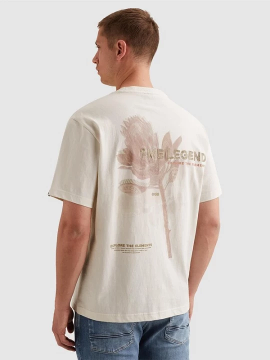 Foto van product PME Legend Shirt 'T-shirt in a cotton blend with back artwork' wit