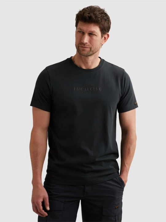 Foto van product PME Legend Shirt 'T-shirt in cotton jersey with artwork' donkerblauw