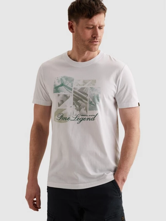 Foto van product PME Legend Shirt 'T-shirt in jersey with rugged artwork' wit