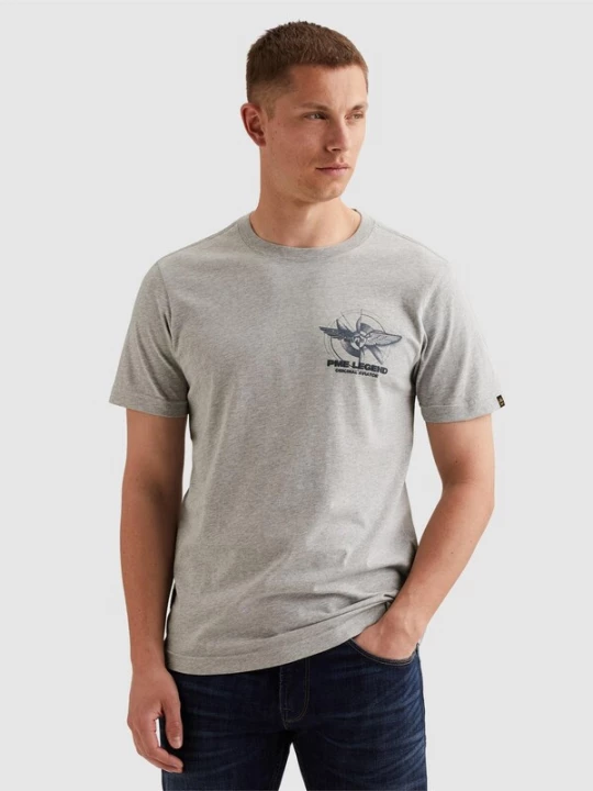 Foto van product PME Legend Shirt 'T-shirt in jersey with small artwork on the chest' grijs