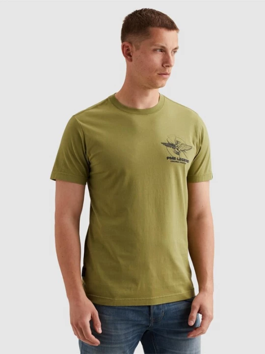 Foto van product PME Legend Shirt 'T-shirt in jersey with small artwork on the chest' lichtgroen