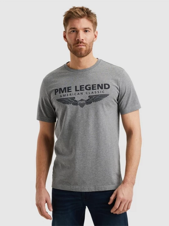 Foto van product PME Legend Shirt 'T-shirt with logo' grijs