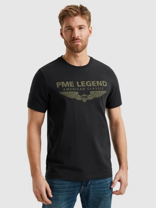 Foto van product PME Legend Shirt 'T-shirt with logo' zwart