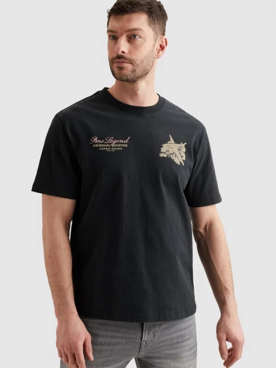 Foto van product PME Legend Shirt 'T-shirt with multiple artworks' donkerblauw