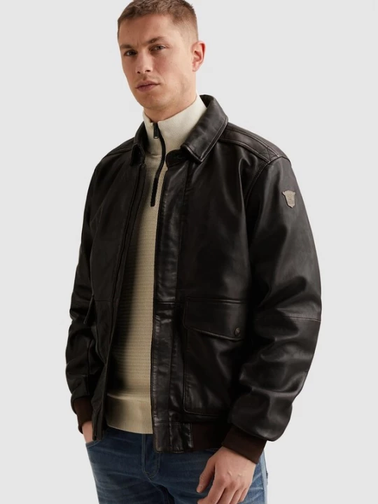 Foto van product PME Legend Tussenjas 'Authentic A-2 jacket' donkerbruin