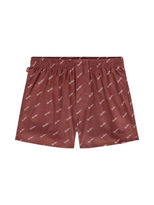 Foto van product Pockies Boxershorts 'Broke' roestrood / offwhite