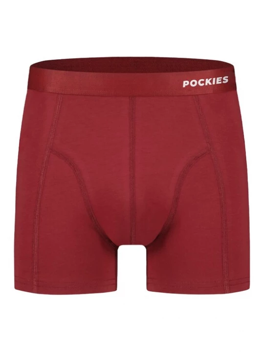 Foto van product Pockies Boxershorts 'Burgundy Briefs' rood / wit
