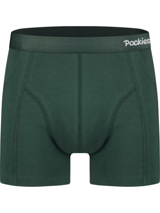 Foto van product Pockies Boxershorts donkergroen / wit