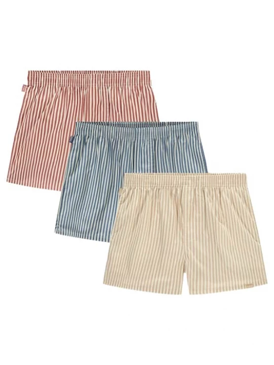 Foto van product Pockies Boxershorts marine / honing / donkerrood / wit