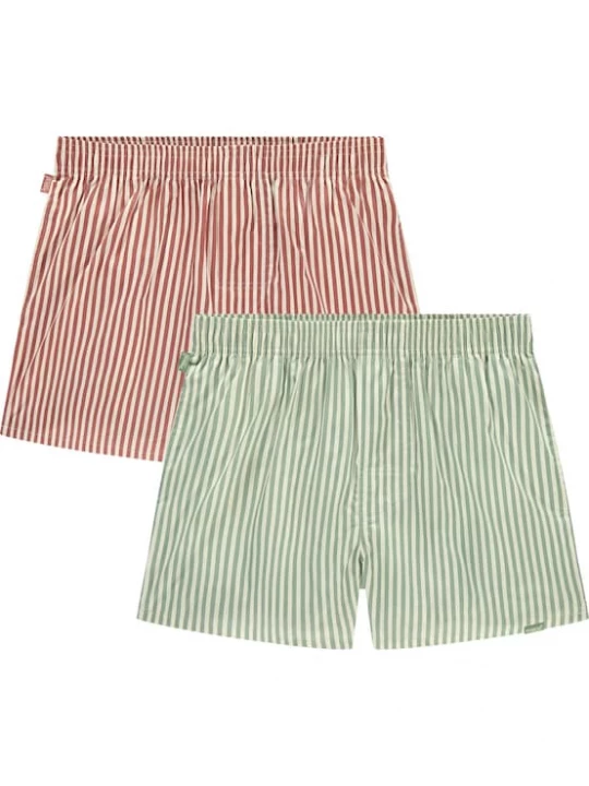Foto van product Pockies Boxershorts pastelgroen / rood / offwhite