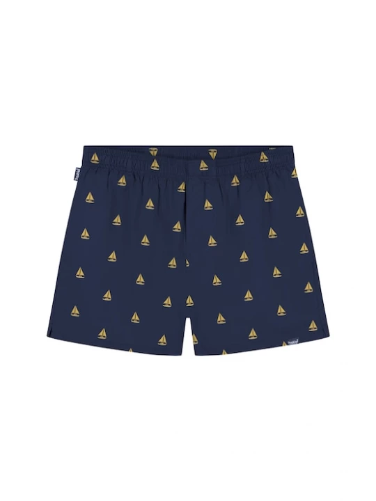 Foto van product Pockies Boxershorts 'Sailing' navy / geel