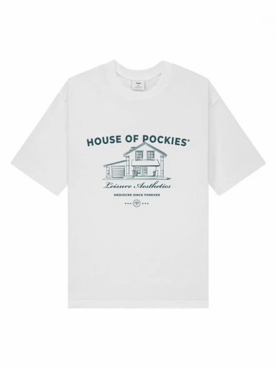 Foto van product Pockies Shirt 'H.O.P' donkergroen / wit