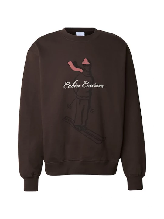 Foto van product Pockies Sweatshirt bruin / koraal / wit