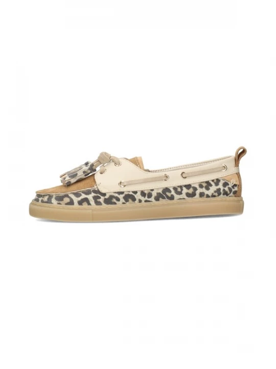 Foto van product Poelman Mocassins ' SILK ' beige / lichtbeige / bruin